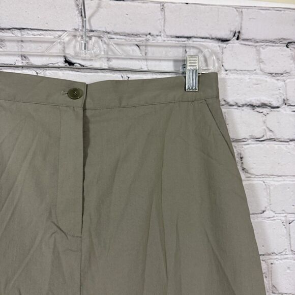 The Frankie Shop Maxi Skirt Olive Women S High Waisted Side Back Slits Pockets - Picture 5 of 16